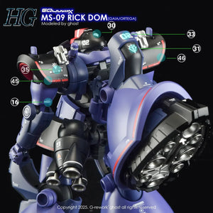 G-Rework Water Decal For HG Rick Dom (GQ) - A-Z Toy Hobby