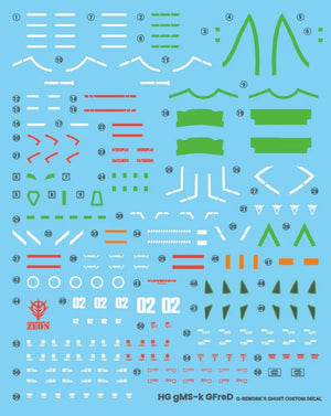 G-Rework Water Decal For HGGQX GFreD - A-Z Toy Hobby