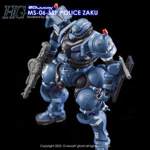 G-Rework Water Decal For HG Police Zaku - A-Z Toy Hobby