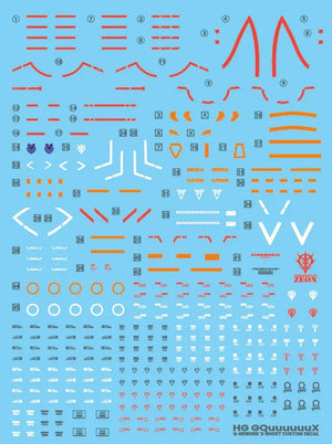 G-Rework Water Decal For HG GQuuuuuuX - A-Z Toy Hobby