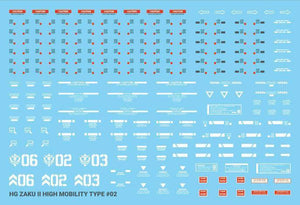 G-Rework Water Decal For HGGTO Zaku II (Black Tri-Stars Full Set) - A-Z Toy Hobby