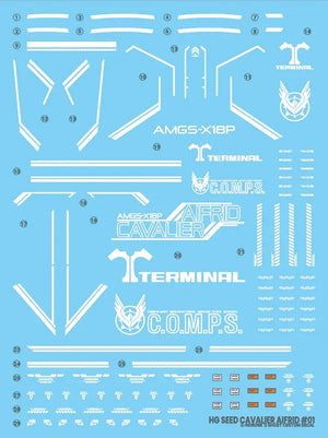 G-Rework Water Decal For HG Cavalier Aifrid - A-Z Toy Hobby