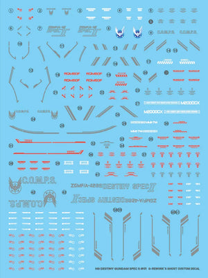 G-Rework Water Decal For HG Destiny Type II - A-Z Toy Hobby
