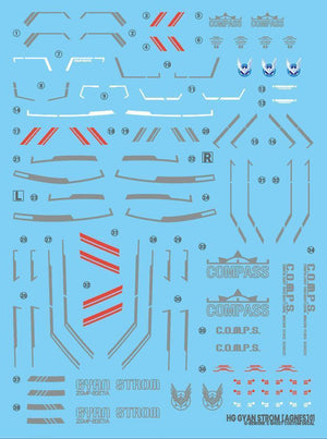 G-Rework Water Decal For HG Gyan Strom - A-Z Toy Hobby