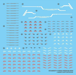 G-Rework Water Decal For HG Mighty Strike Freedom - A-Z Toy Hobby