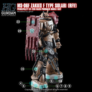 G-Rework Water Decal For HG Zaku II Solari - A-Z Toy Hobby