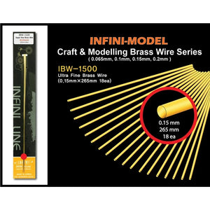 Infini Model Super Fine Brass Wire 0.15mm IBW-1500 - A-Z Toy Hobby
