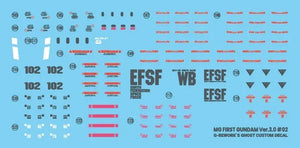 G-Rework Water Decal For MG RX-78-2 3.0 - A-Z Toy Hobby