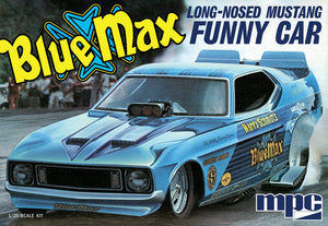 MPC Blue Max Long Nose Mustang Funny Car 1/25 Model Kit - A-Z Toy Hobby