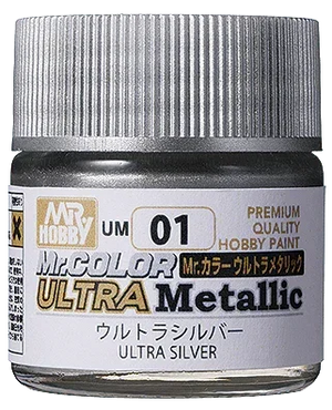 Mr. Hobby UM01 Mr. Color Ultra Metallic Silver Paint 10ml - A-Z Toy Hobby
