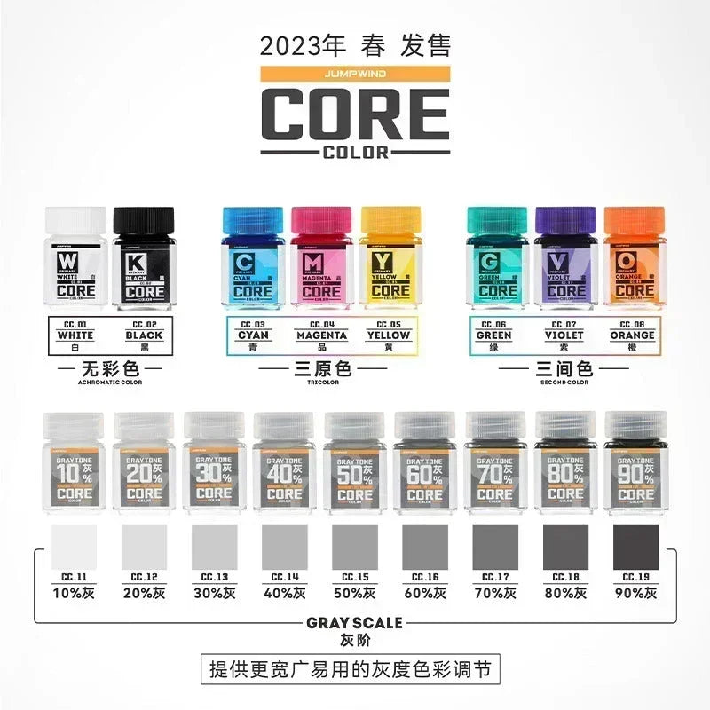 Jumpwind CC19 Core Color Gray Tone 90% Paint 18ml - A-Z Toy Hobby