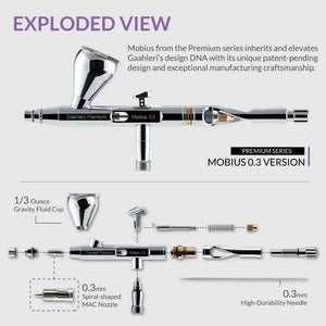 Gaahleri GHPM-Mobius Premium 0.3mm Airbrush - A-Z Toy Hobby