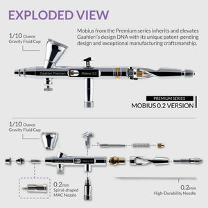 Gaahleri GHPM-Mobius Premium 0.2mm Airbrush - A-Z Toy Hobby