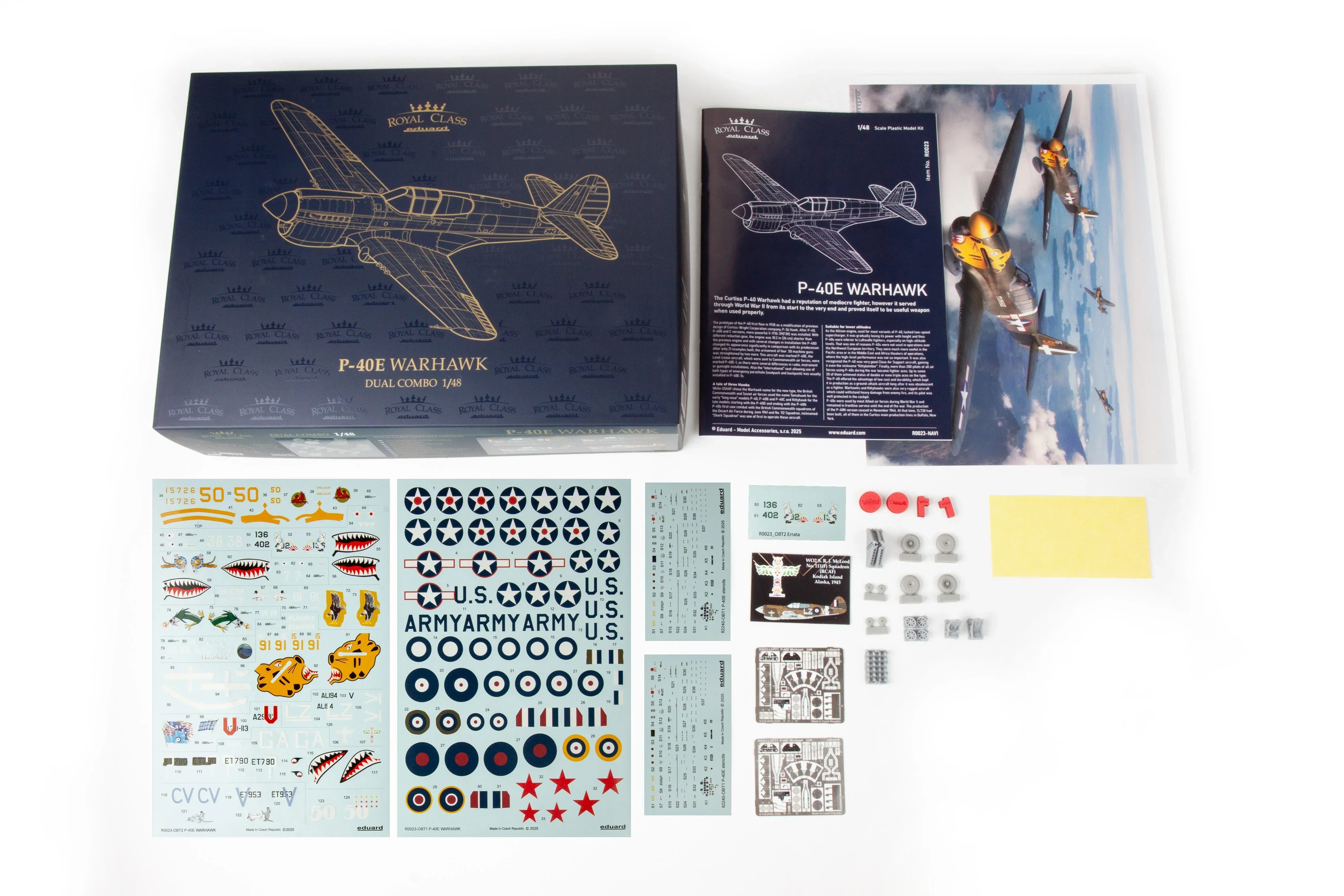 Eduard R0023 P-40E Warhawk Dual Combo Royal Class 1/48 Model Kit - A-Z Toy Hobby
