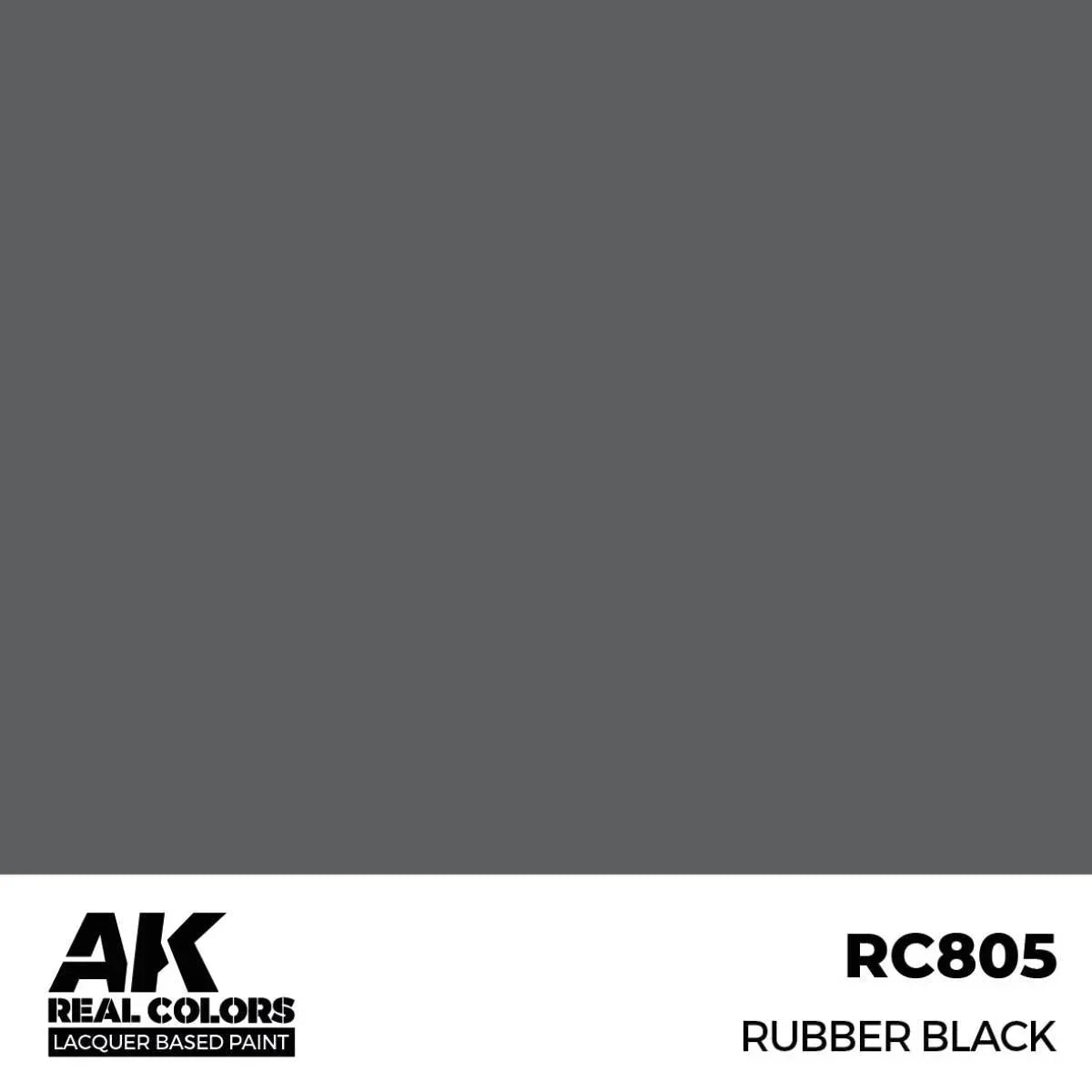 AK Interactive RC805 Real Colors Rubber Black Paint 17ml - A-Z Toy Hobby
