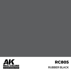 AK Interactive RC805 Real Colors Rubber Black Paint 17ml - A-Z Toy Hobby