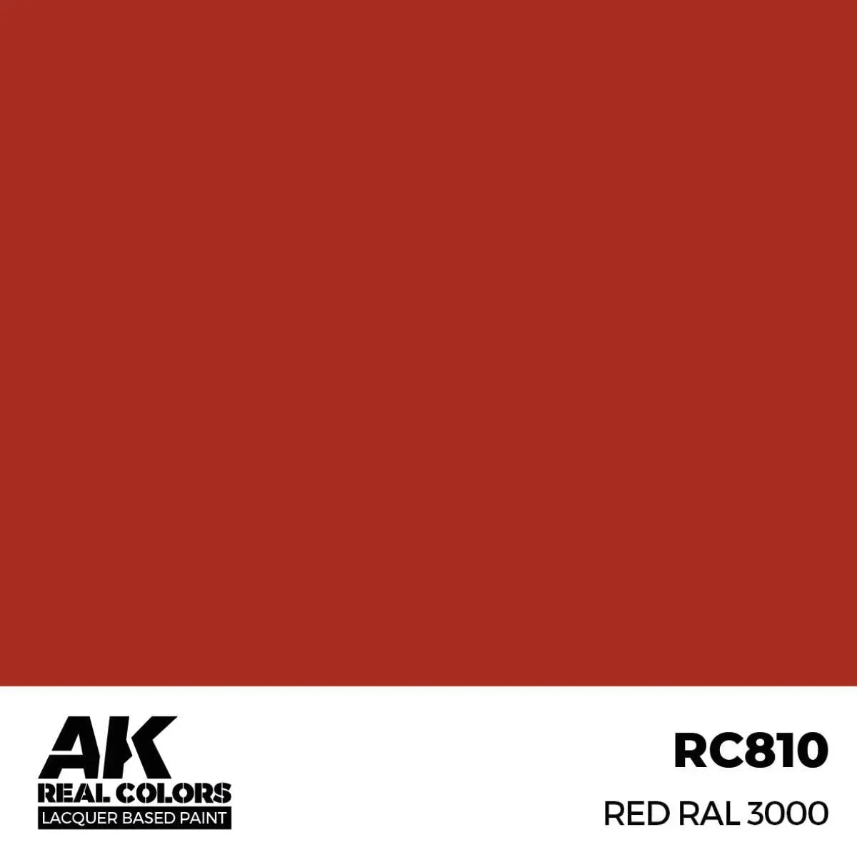 AK Interactive RC810 Real Colors Red RAL 3000 Paint 17ml - A-Z Toy Hobby