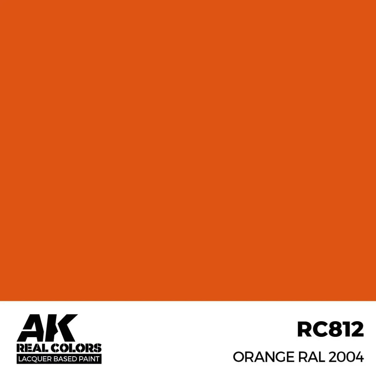 AK Interactive RC812 Real Colors Orange RAL 2004 Paint 17ml - A-Z Toy Hobby