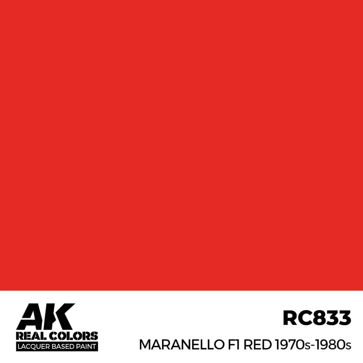 AK Interactive RC833 Real Colors Maranello F1 Red 1970s-1980s Paint 17ml - A-Z Toy Hobby