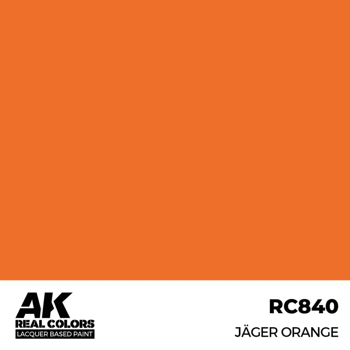 AK Interactive RC840 Real Colors Jäger Orange Paint 17ml - A-Z Toy Hobby