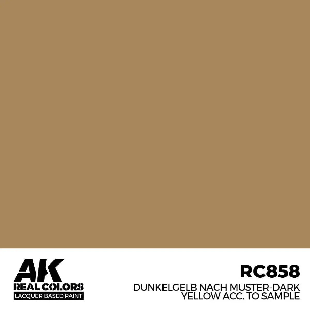 AK Interactive RC858 Real Colors Dunkelgelb Nach Muster Dark Yellow Paint 17ml - A-Z Toy Hobby