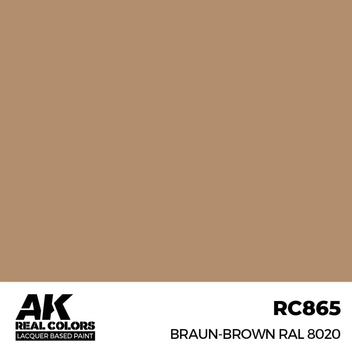 AK Interactive RC865 Real Colors Braun-Brown RAL 8020 Paint 17ml - A-Z Toy Hobby