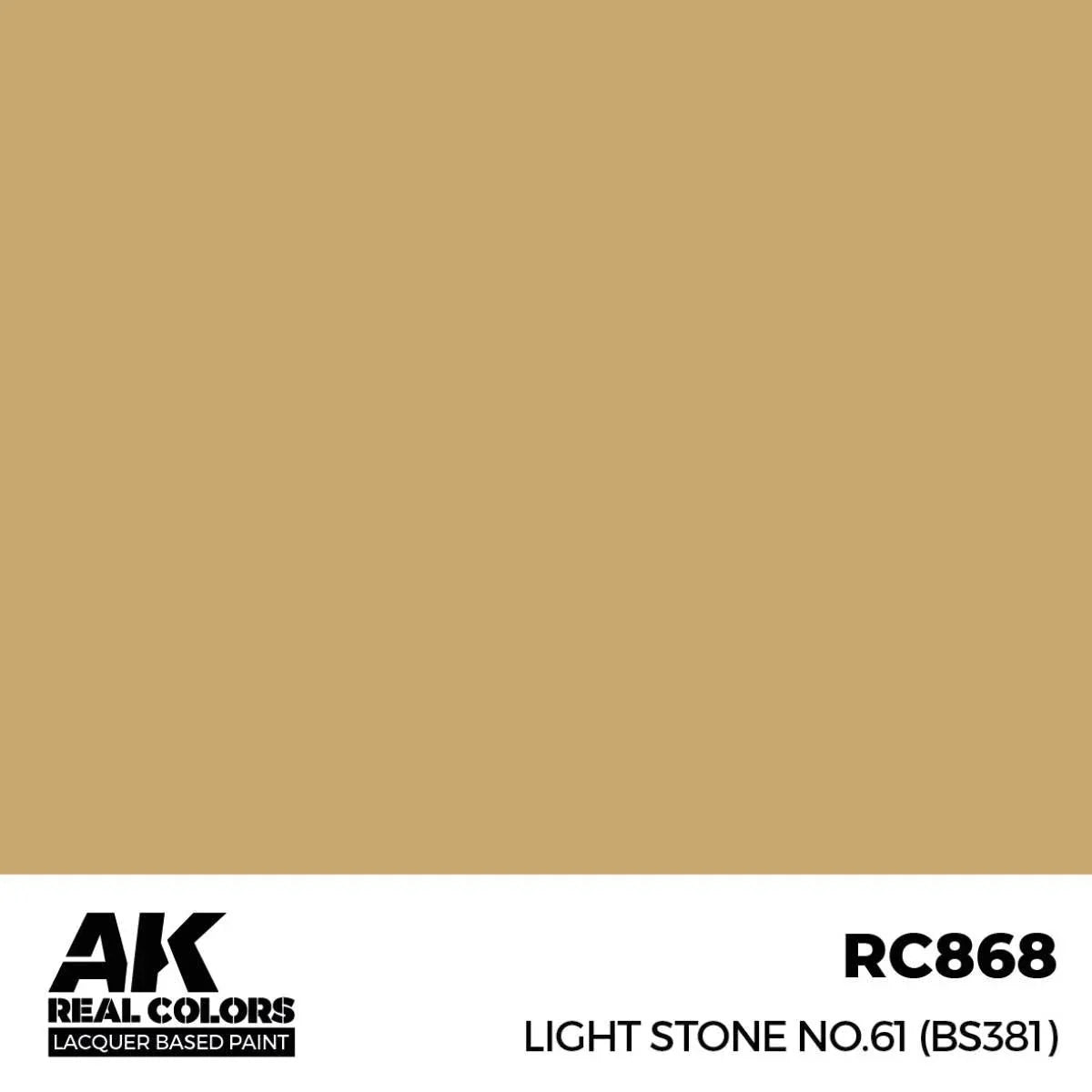 AK Interactive RC868 Real Colors Light Stone No.61 (BS381) Paint 17ml - A-Z Toy Hobby