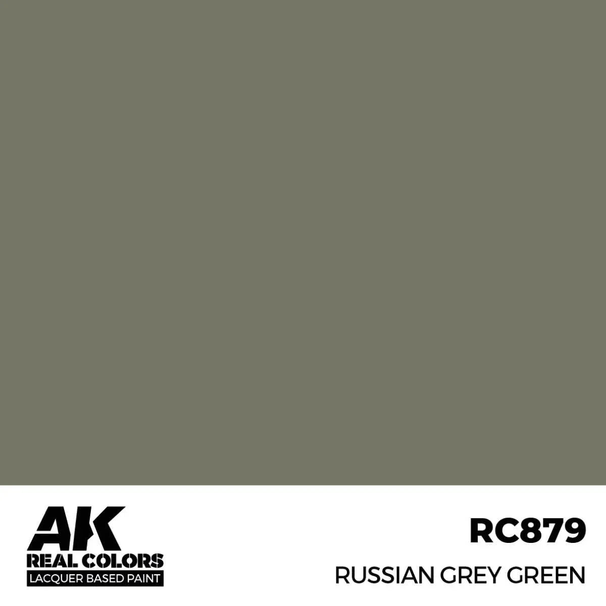 AK Interactive RC879 Real Colors Russian Gray Green Paint 17ml - A-Z Toy Hobby