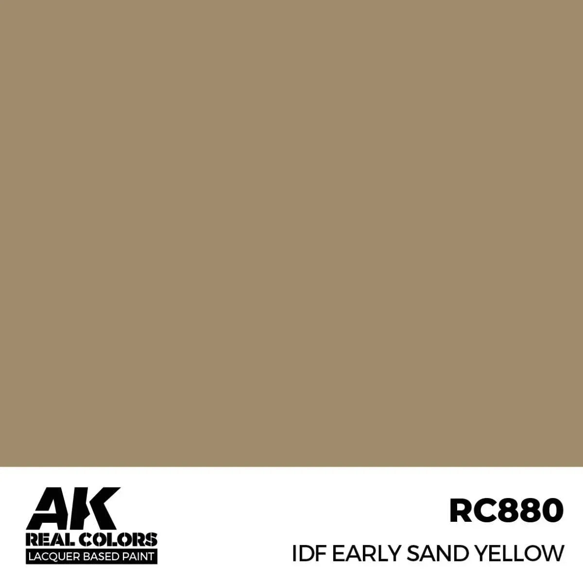 AK Interactive RC880 Real Colors IDF Early Sand Yellow Paint 17ml - A-Z Toy Hobby