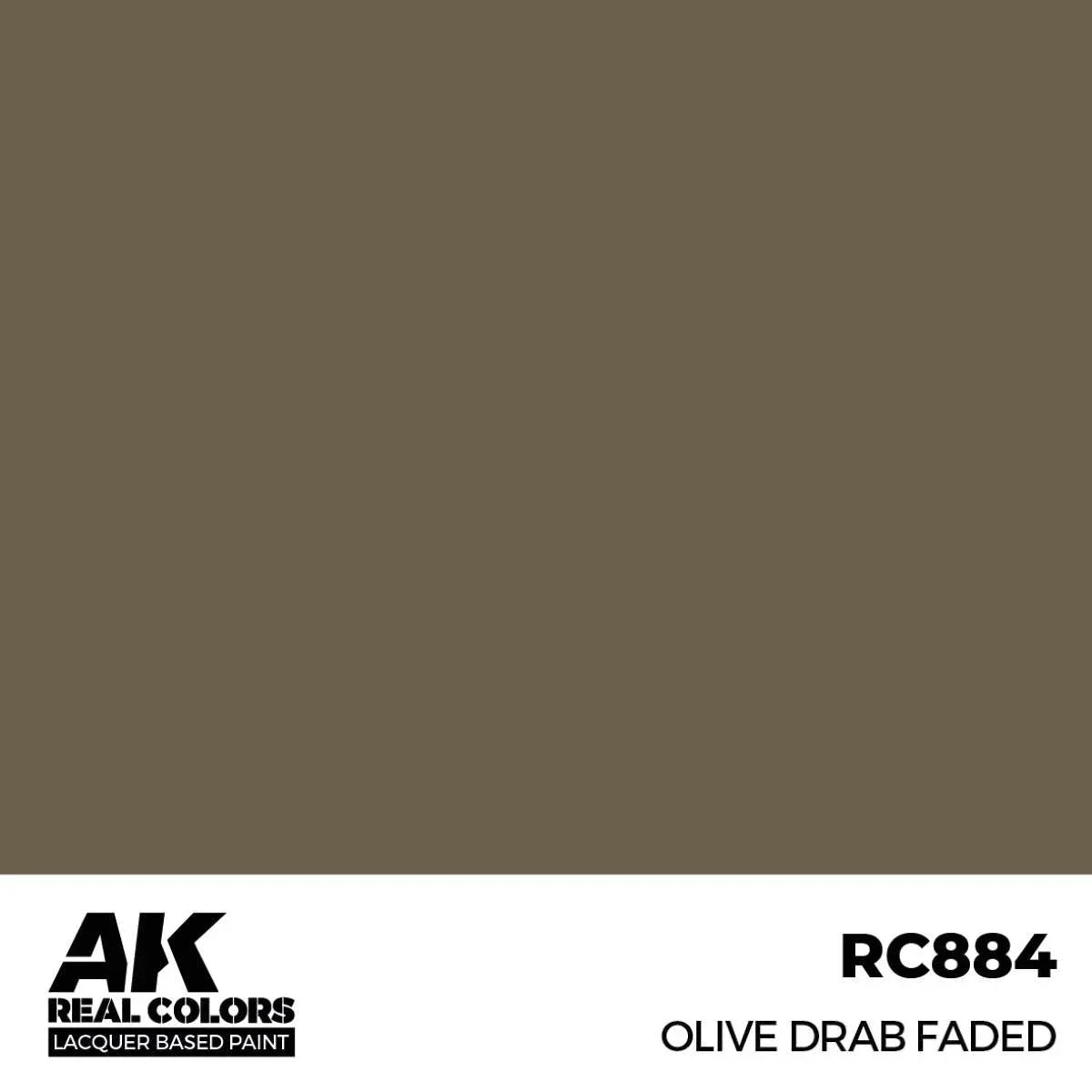 AK Interactive RC884 Real Colors Olive Drab Faded Paint 17ml - A-Z Toy Hobby