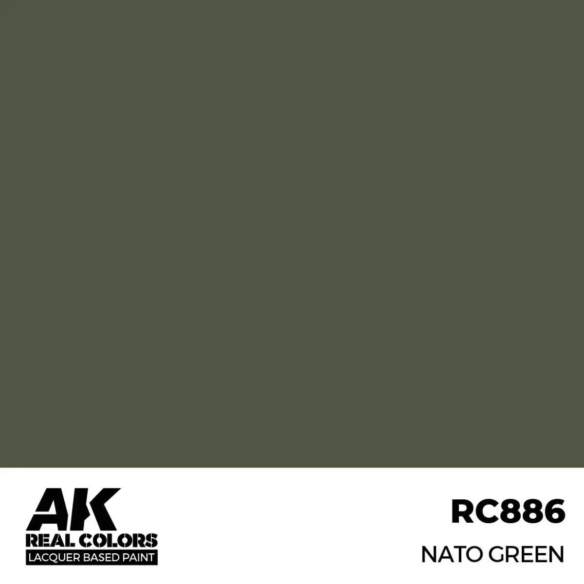 AK Interactive RC886 Real Colors NATO Green Paint 17ml - A-Z Toy Hobby