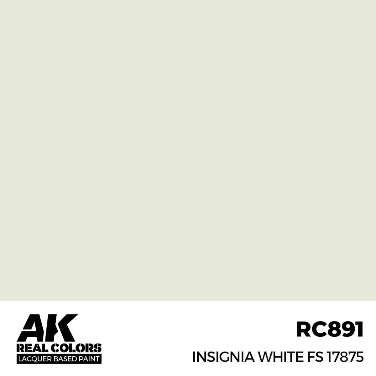 AK Interactive RC891 Real Colors Insignia White FS 17875 Paint 17ml - A-Z Toy Hobby