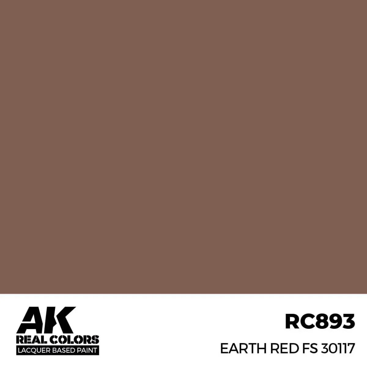 AK Interactive RC893 Real Colors Earth Red FS 30117 Paint 17ml - A-Z Toy Hobby