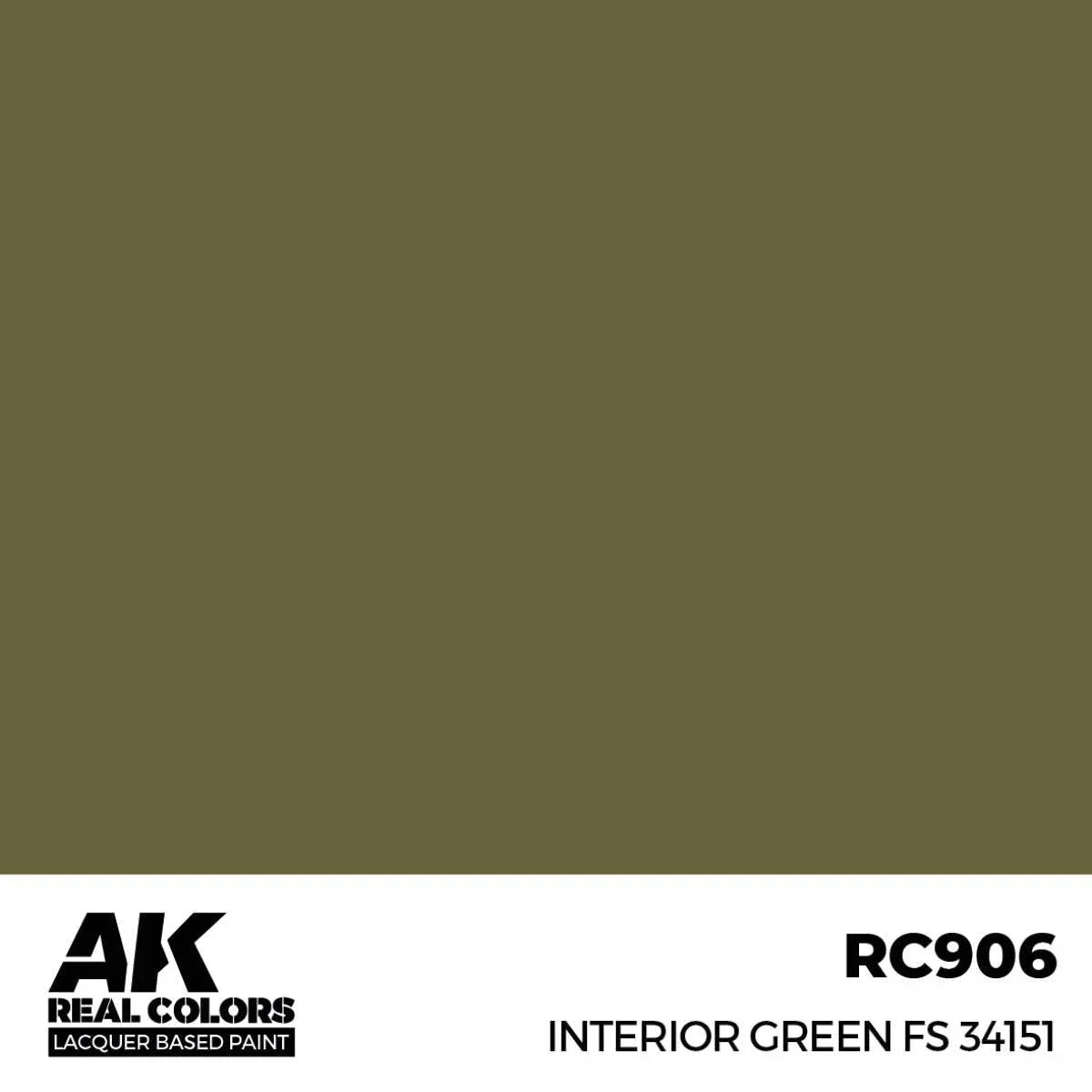 AK Interactive RC906 Real Colors Interior Green FS 34151 Paint 17ml - A-Z Toy Hobby
