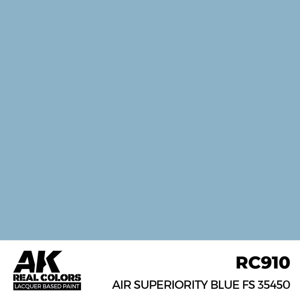 AK Interactive RC910 Real Colors Air Superiority Blue FS 35450 Paint 17ml - A-Z Toy Hobby