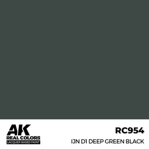 AK Interactive RC954 Real Colors IJN D1 Deep Green Black Paint 17ml - A-Z Toy Hobby