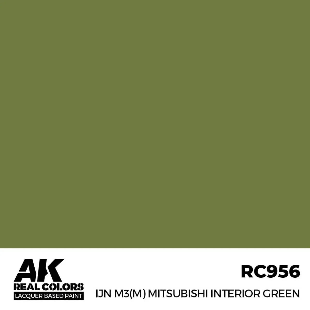 AK Interactive RC956 Real Colors IJN M3(M) Mitsubishi Interior Green Paint 17ml - A-Z Toy Hobby
