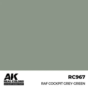 AK Interactive RC967 Real Colors RAF Cockpit Grey-Green Paint 17ml - A-Z Toy Hobby