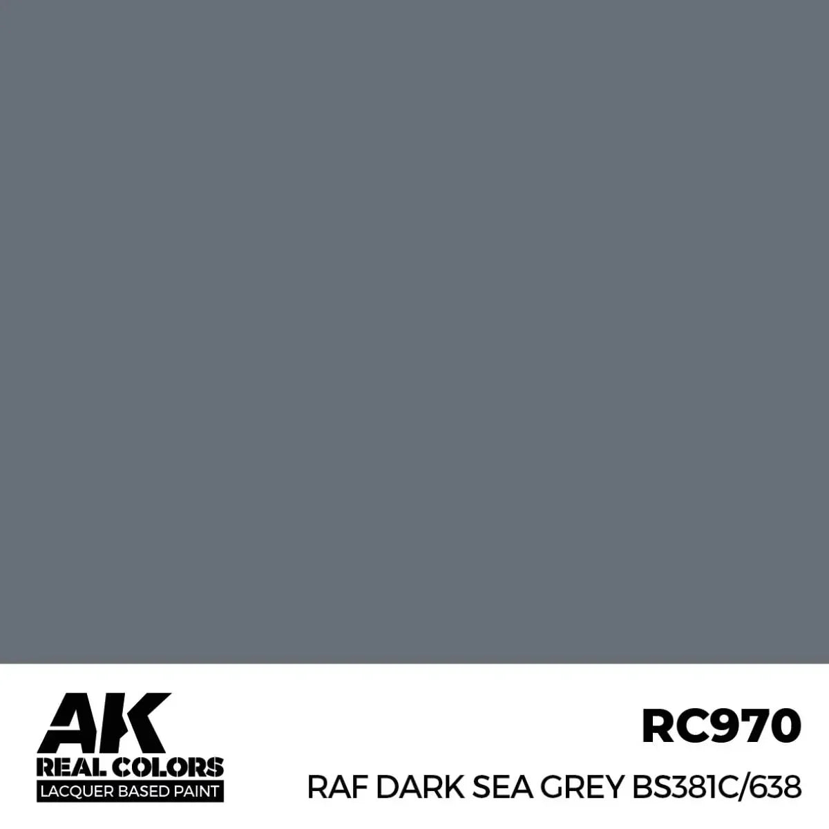 AK Interactive RC970 Real Colors RAF Dark Sea Grey BS381C/638 Paint 17ml - A-Z Toy Hobby