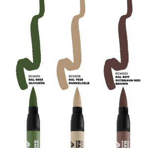AK Interactive RCM108 RC Markers Set - Late German AFV Camo Colors (3pcs) - A-Z Toy Hobby