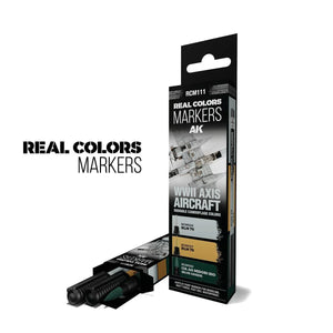 AK Interactive RCM111 RC Markers Set - WWII Axis Aircraft Squiggle Camouflage Colors (3pcs) - A-Z Toy Hobby