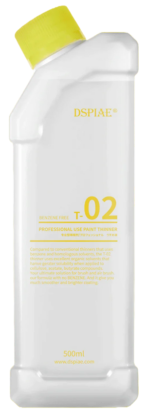 DSPIAE Professional Use Paint Thinner 500ml T-02 - A-Z Toy Hobby