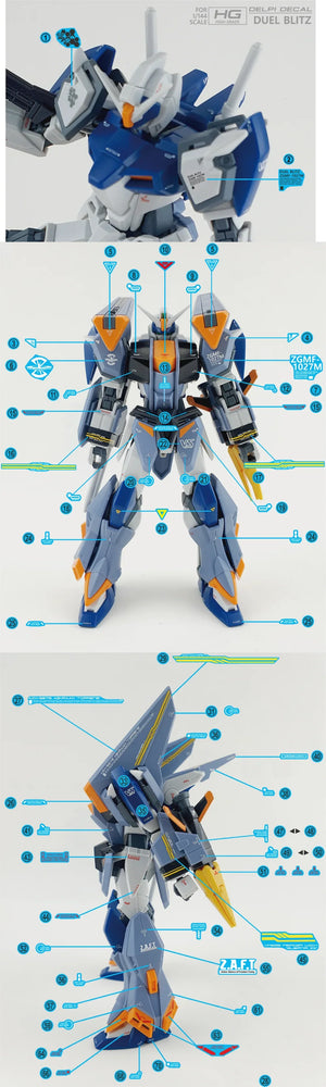 Delpi Water Decal For HG Duel Blitz - A-Z Toy Hobby
