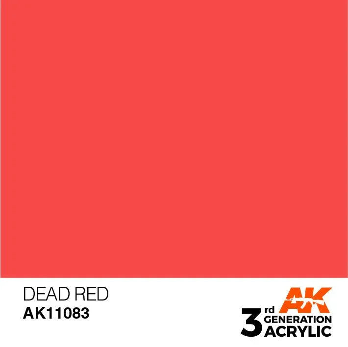 AK Interactive AK11083 3G Dead Red Acrylic Paint 17ml - A-Z Toy Hobby