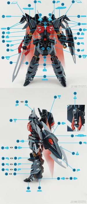 Delpi Water Decal For HG Black Knight Shi-ve.A - A-Z Toy Hobby
