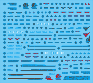 Delpi Water Decal For HG Calibarn - A-Z Toy Hobby