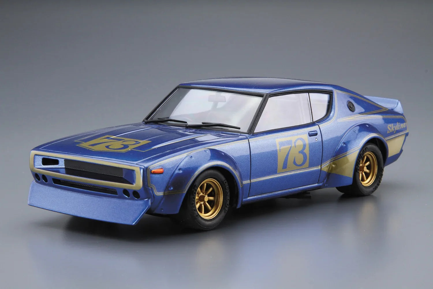 Aoshima 06104 Nissan KPGC110 Skyline 2000GT-R Racing #73 1/24 Model Kit - A-Z Toy Hobby