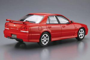 Aoshima Nissan ER34 Skyline 25GT-X Turbo 1998 / 25GT Turbo 2001 1/24 Model Kit - A-Z Toy Hobby