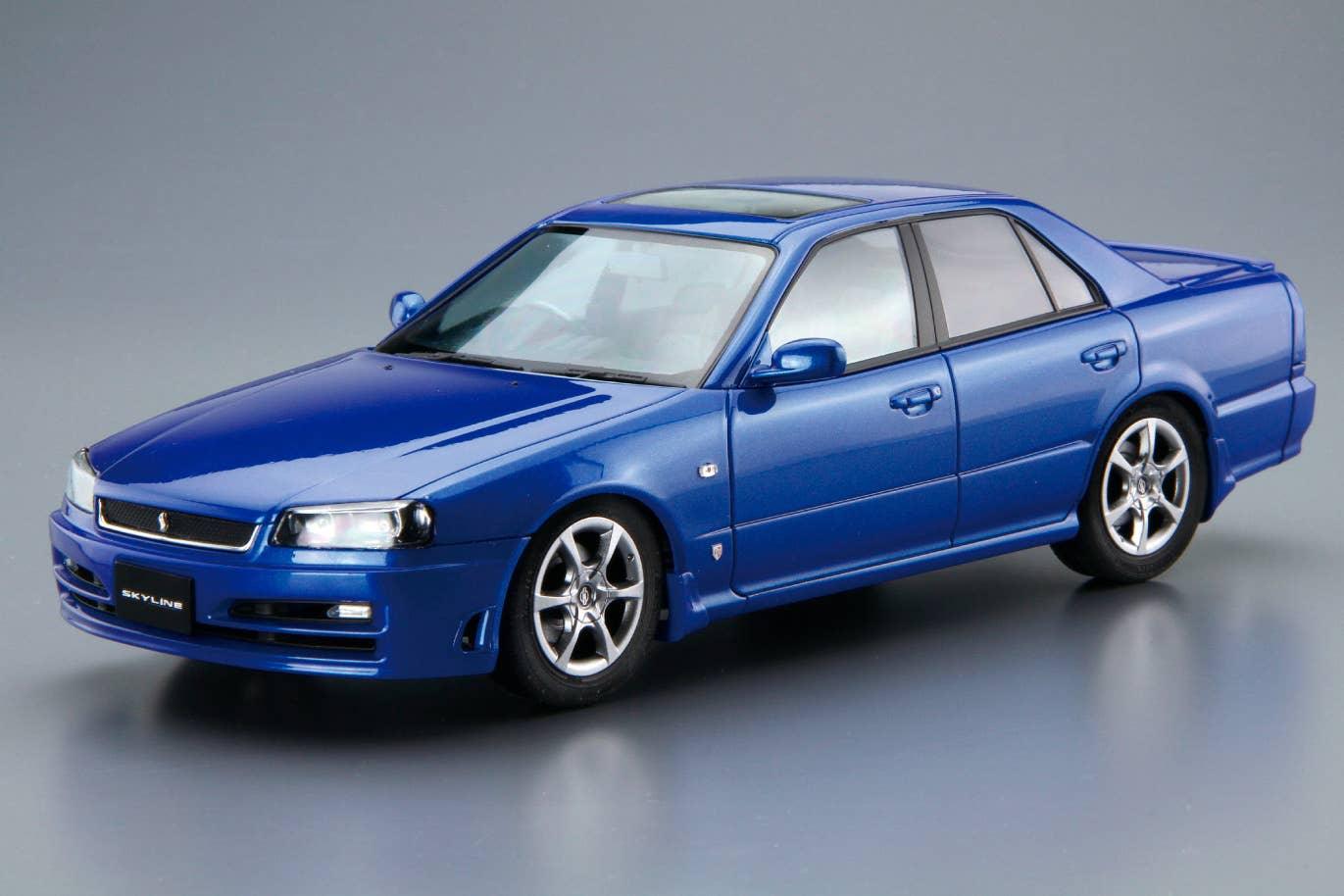 Aoshima Nissan ER34 Skyline 25GT-X Turbo 1998 / 25GT Turbo 2001 1/24 Model Kit - A-Z Toy Hobby