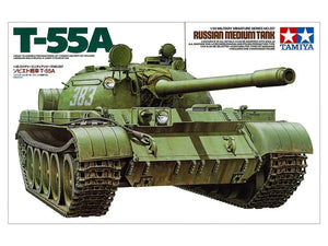 Tamiya 35257 Soviet Tank T-55A 1/35 Model Kit - A-Z Toy Hobby